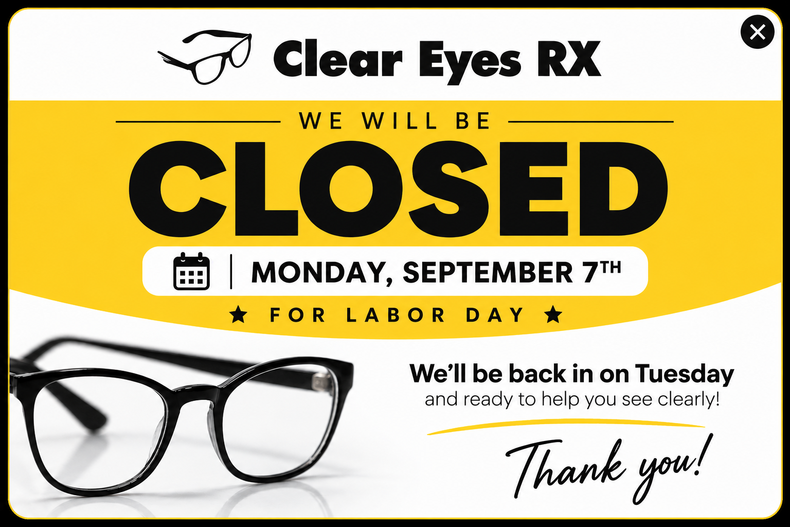 We Will Be Closed